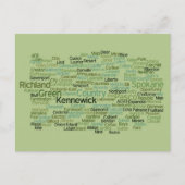 Briefkaart oostelijke Washington Cities (Voorkant)