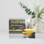 Briefkaart op 5th Avenue in New York (Staand voorkant)