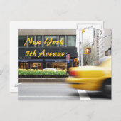 Briefkaart op 5th Avenue in New York (Voorkant / Achterkant)