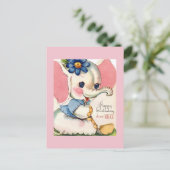 Briefkaart op de geboorte (Staand voorkant)