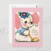 Briefkaart op de geboorte (Voorkant / Achterkant)