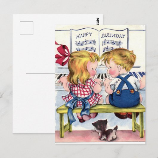  Briefkaart op de geboorte (Voorkant / Achterkant)