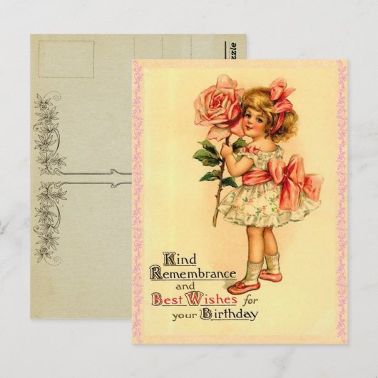  Briefkaart op de geboorte (Voorkant / Achterkant)