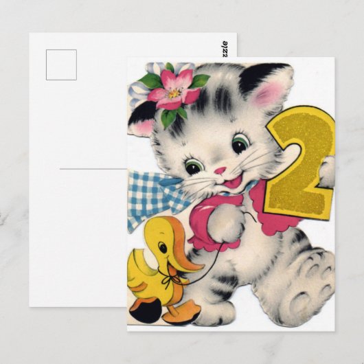  Briefkaart op de geboorte (Voorkant / Achterkant)