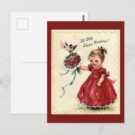  Briefkaart op de geboorte (Voorkant / Achterkant)