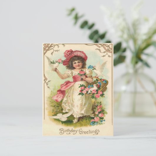 Briefkaart op de geboorte (Staand voorkant)