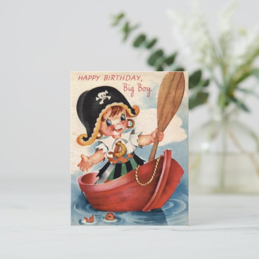 Briefkaart op de geboorte (Staand voorkant)