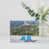 Briefkaart - Op het strand (Staand voorkant)