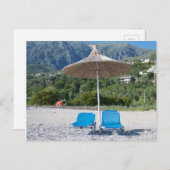 Briefkaart - Op het strand (Voorkant / Achterkant)