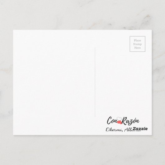 Briefkaart - Op het strand (Achterkant)