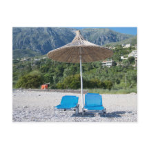 Briefkaart - Op het strand