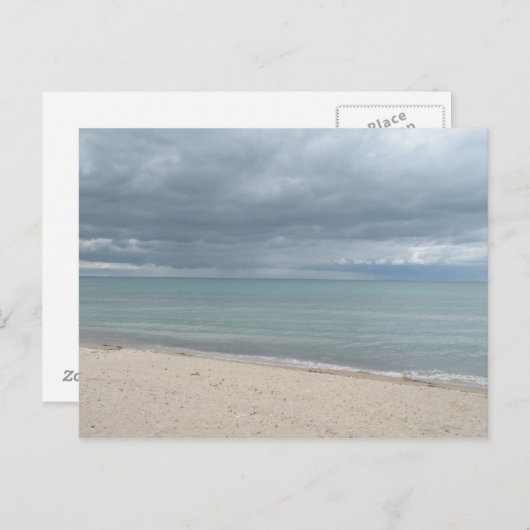 Briefkaart op het strand (Voorkant / Achterkant)