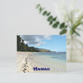 Briefkaart op het strand van Hawaiian (Staand voorkant)