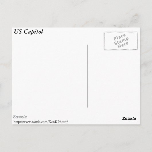 Briefkaart op Rhode Island Capitol (Achterkant)