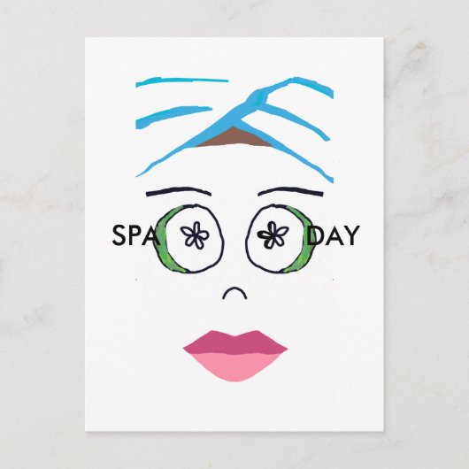 Briefkaart op Spa Day (Voorkant)