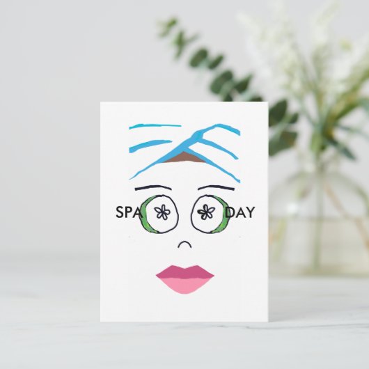 Briefkaart op Spa Day (Staand voorkant)
