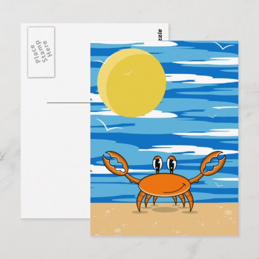 Briefkaart Oranje doorkrabben (Voorkant / Achterkant)