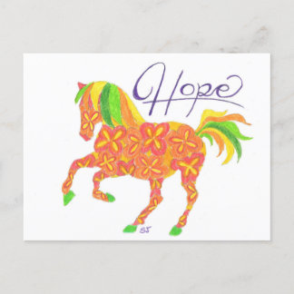 Briefkaart Oranje Hope Horse van Sherry Jarvis