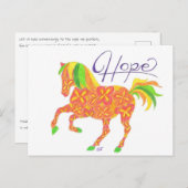 Briefkaart Oranje Hope Horse van Sherry Jarvis (Voorkant / Achterkant)