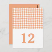 Briefkaart Oranje-Houndstooth-tabel (Voorkant / Achterkant)