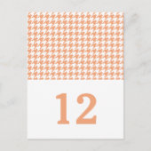 Briefkaart Oranje-Houndstooth-tabel (Voorkant)