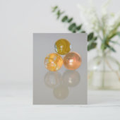 Briefkaart - oranje marmeren (Staand voorkant)