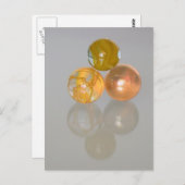 Briefkaart - oranje marmeren (Voorkant / Achterkant)