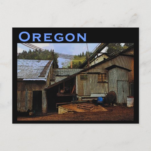 Briefkaart Oregon Sawmill (Voorkant)