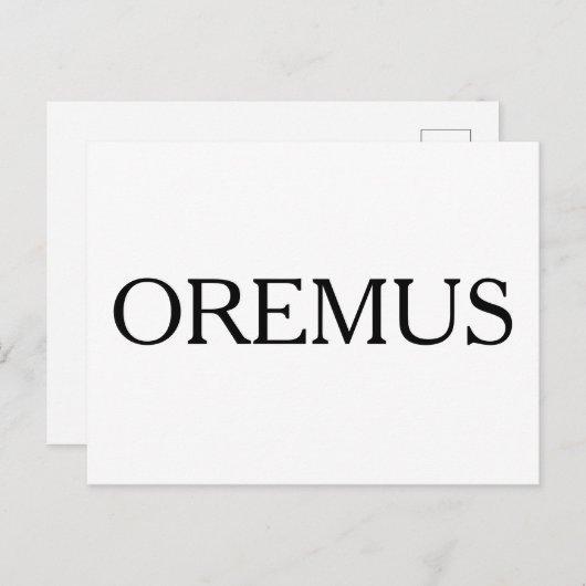 Briefkaart OREMUS (Voorkant / Achterkant)