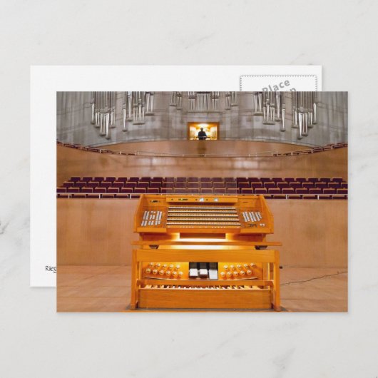 briefkaart orgaanconsole (Voorkant / Achterkant)