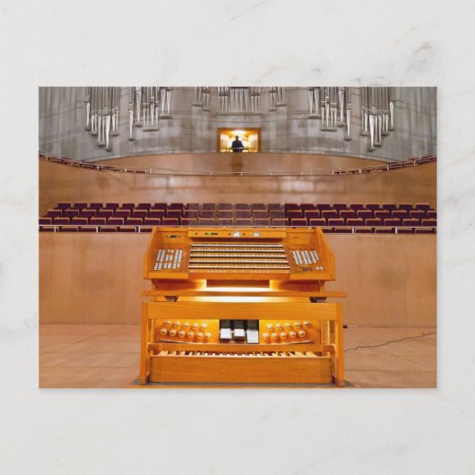 briefkaart orgaanconsole (Voorkant)