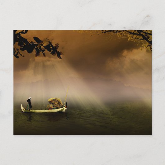 Briefkaart Oriental Boat (Voorkant)