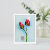 Briefkaart Oriental Buds (Staand voorkant)