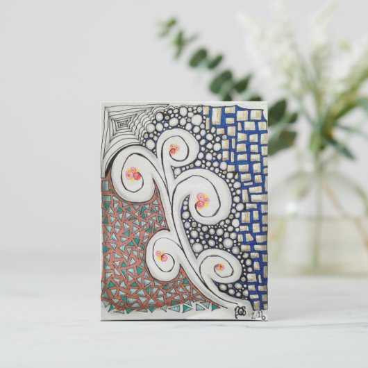 Briefkaart originele kunst (Staand voorkant)