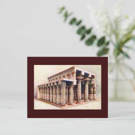 Briefkaart - Oude Egyptische tempel (Staand voorkant)