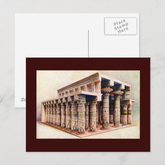 Briefkaart - Oude Egyptische tempel (Voorkant / Achterkant)