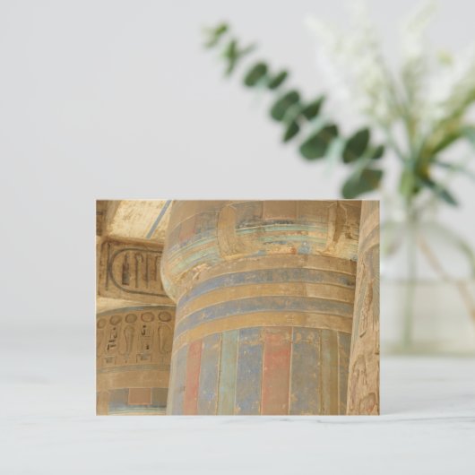 Briefkaart Oude Egyptische tempel (Staand voorkant)