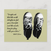 briefkaart oude loopschoenen (Voorkant)