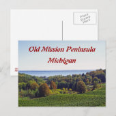 briefkaart "OUDE MISSION PENINSULA, MICHIGAN" (Voorkant / Achterkant)