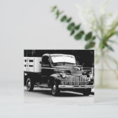 briefkaart oude vrachtwagen (Staand voorkant)