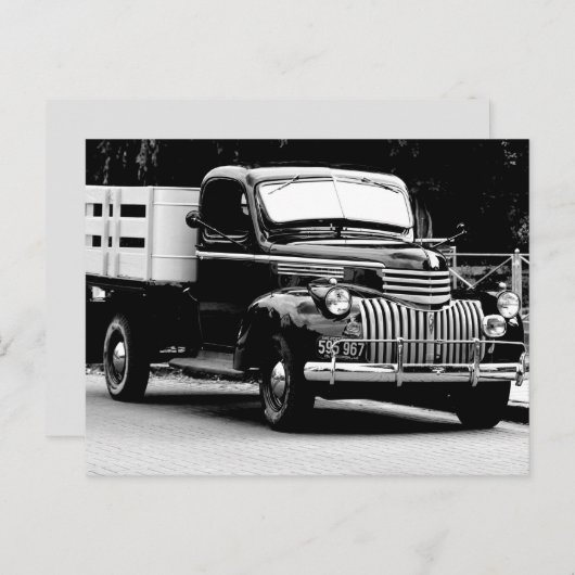 briefkaart oude vrachtwagen (Voorkant / Achterkant)