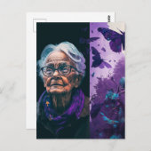 Briefkaart Ouderen en Butterflies (Voorkant / Achterkant)
