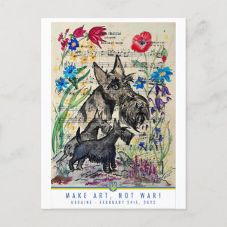 Briefkaart over de artiest