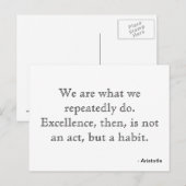 Briefkaart over excellentie (Voorkant / Achterkant)