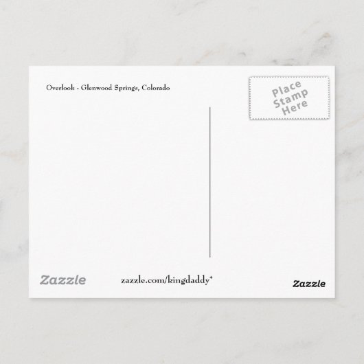 Briefkaart over het hoofd zien (Achterkant)