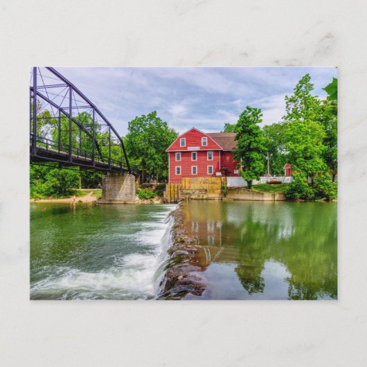 Briefkaart over waterval in de hele oorlog (Voorkant)