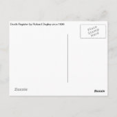 Briefkaart overlijdensregister (Achterkant)