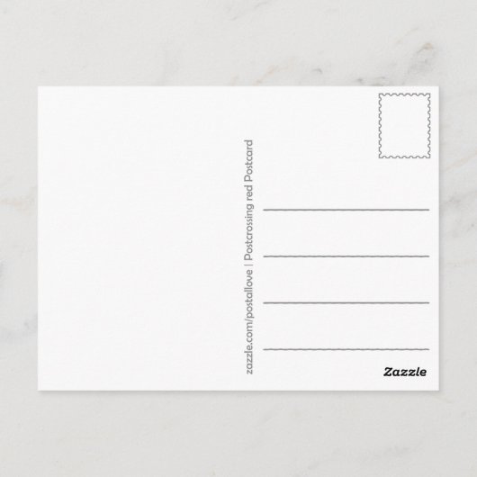 Briefkaart "Overschrijding rood" (Achterkant)