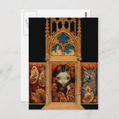 briefkaart "Owl Butterfly Triptych" (Voorkant / Achterkant)