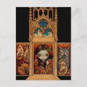 briefkaart "Owl Butterfly Triptych" (Voorkant)